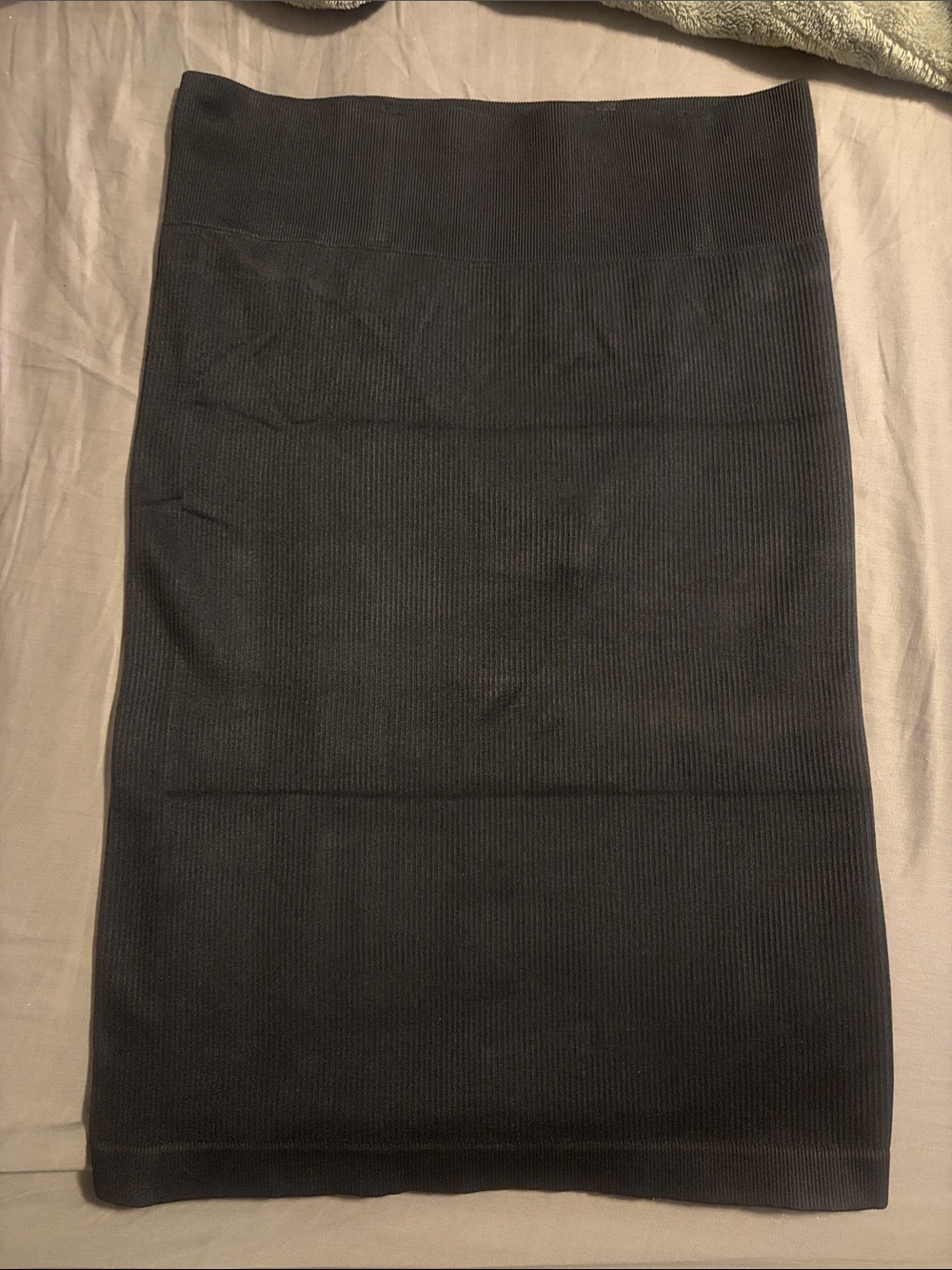Black Ribbed Pencil Skirt NWOT